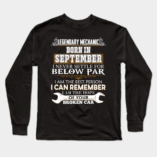 LEGENDARY MECHANIC September Long Sleeve T-Shirt